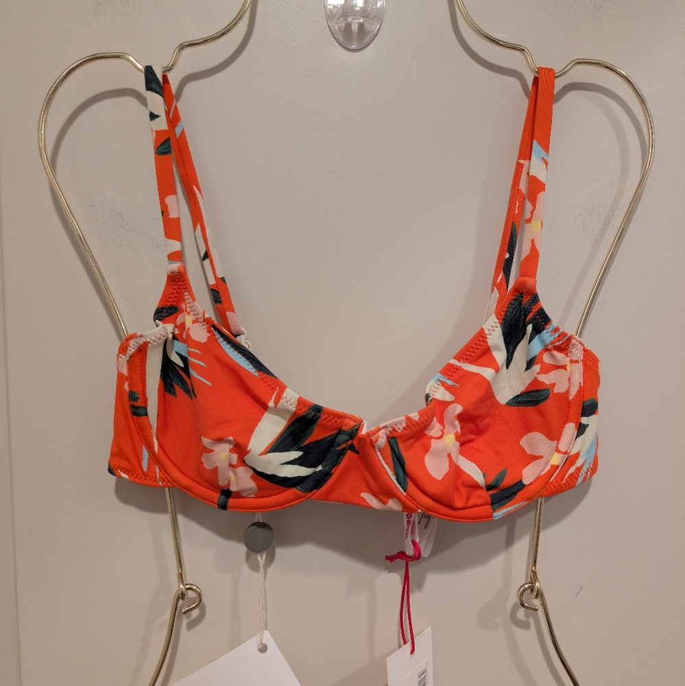 Solid & Striped Orange Floral Bikini - image 4